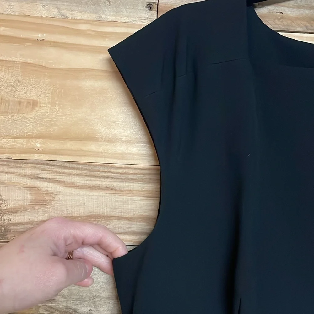 Ann Taylor Factory Size 10 Elegant Black Form Fitted Midi Dress - Picture 4 of 10